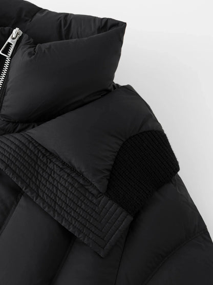 Plus Size Quilted Duck Down Jacket Warm Winter Puffer