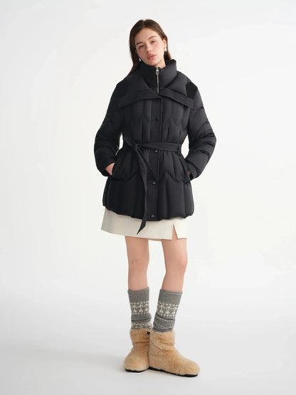 Plus Size Quilted Duck Down Jacket Warm Winter Puffer