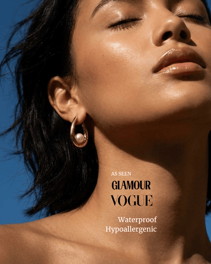 Margot Waterproof Pearl Huggie Earring