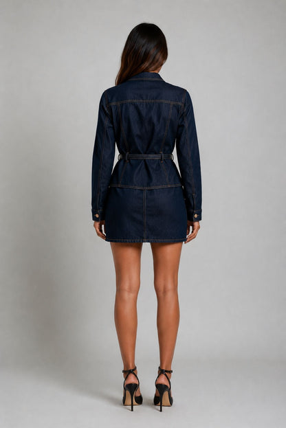 The Monaco Denim Peplum Jacket